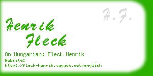 henrik fleck business card
